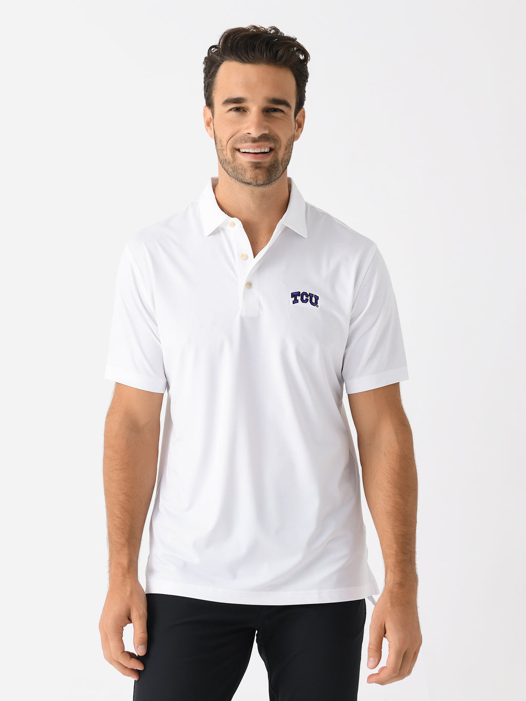 Peter Millar Collegiate Men's Solid Performance Jersey Polo - Saint Bernard