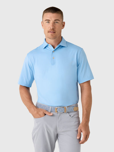 Peter Millar Crown Sport Men's Solid Performance Jersey Polo - Saint Bernard