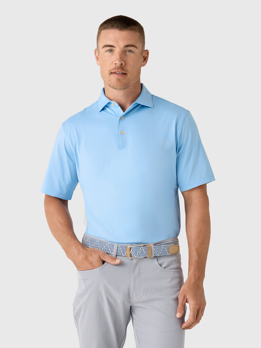 Peter Millar Crown Sport Men's Solid Performance Jersey Polo - Saint Bernard
