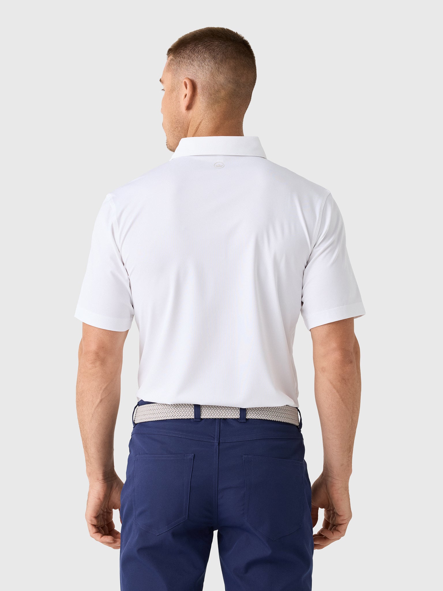 Peter Millar Crown Sport Men's Solid Performance Jersey Polo - Saint Bernard