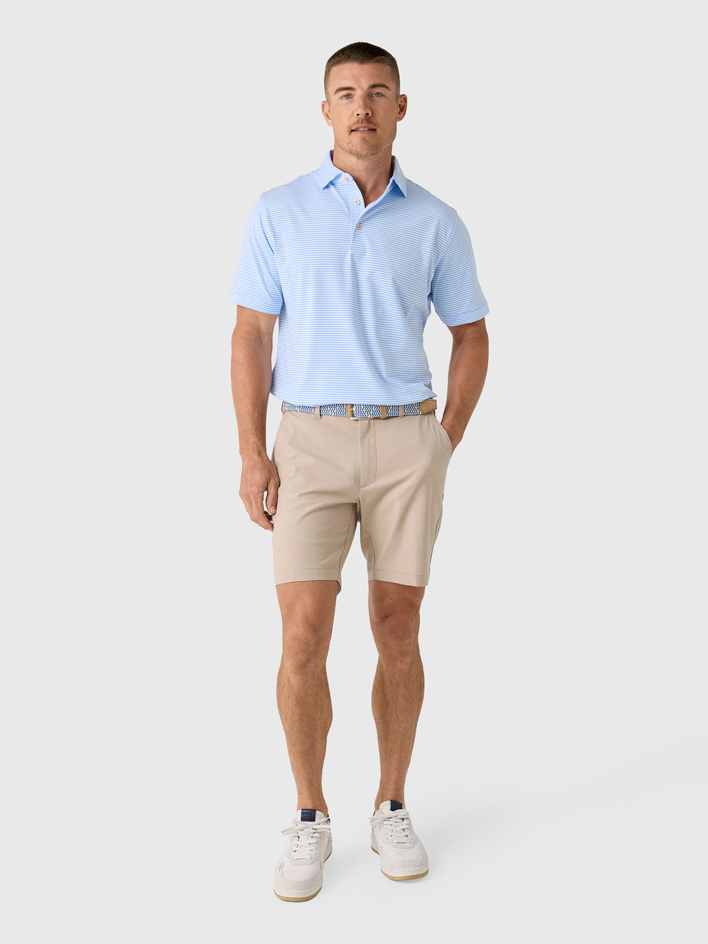 Peter Millar Crown Sport Men's Hales Performance Jersey Polo - Saint Bernard