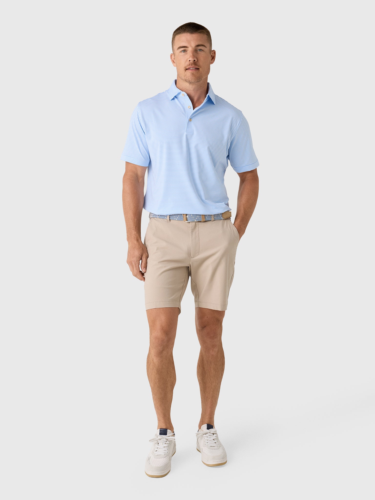 Peter Millar Crown Sport Men's Hales Performance Jersey Polo - Saint Bernard