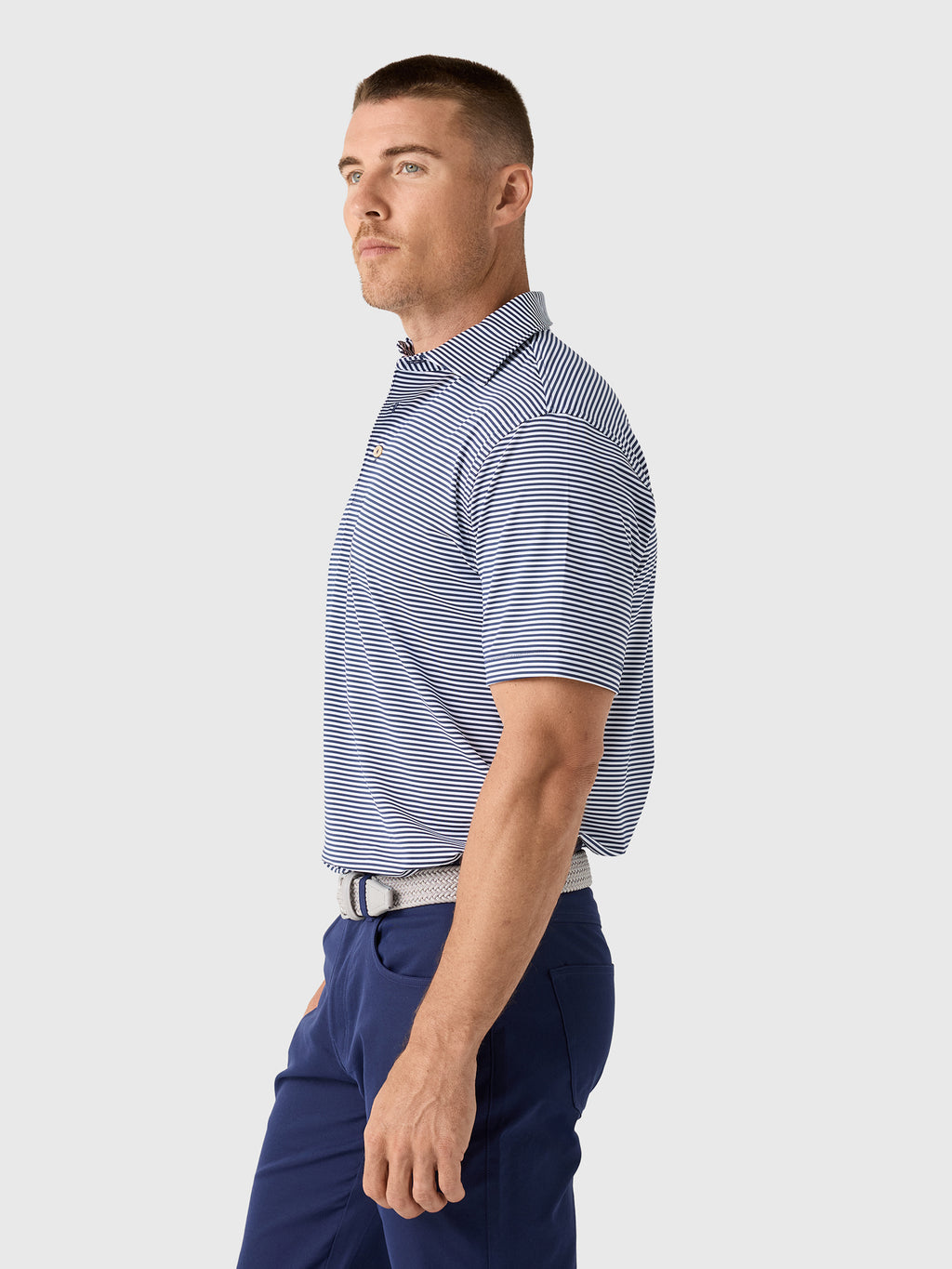 Peter Millar Crown Sport Men's Hales Performance Jersey Polo - Saint Bernard