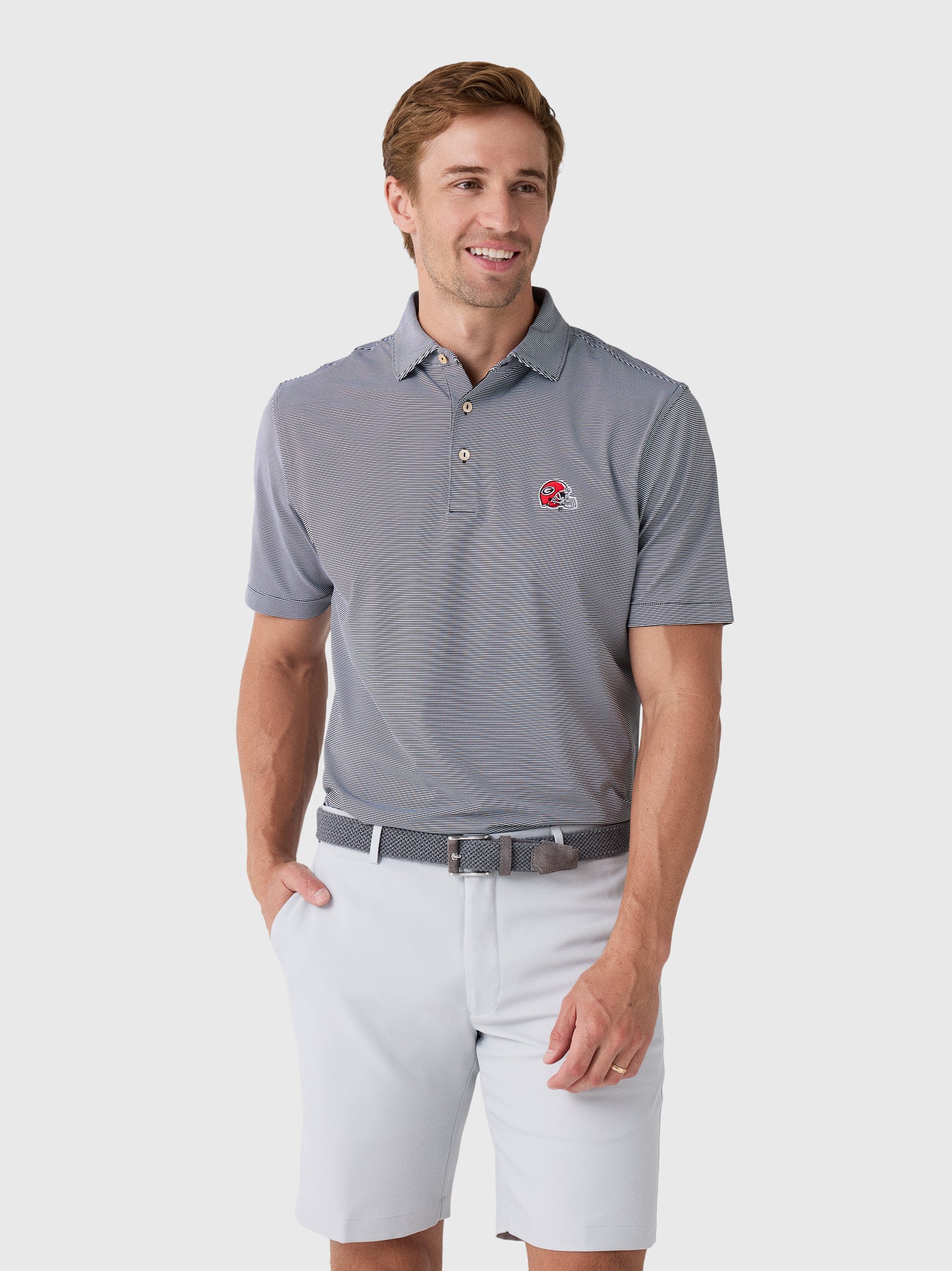 Peter Millar Collegiate Men's Jubilee Stripe Performance Jersey