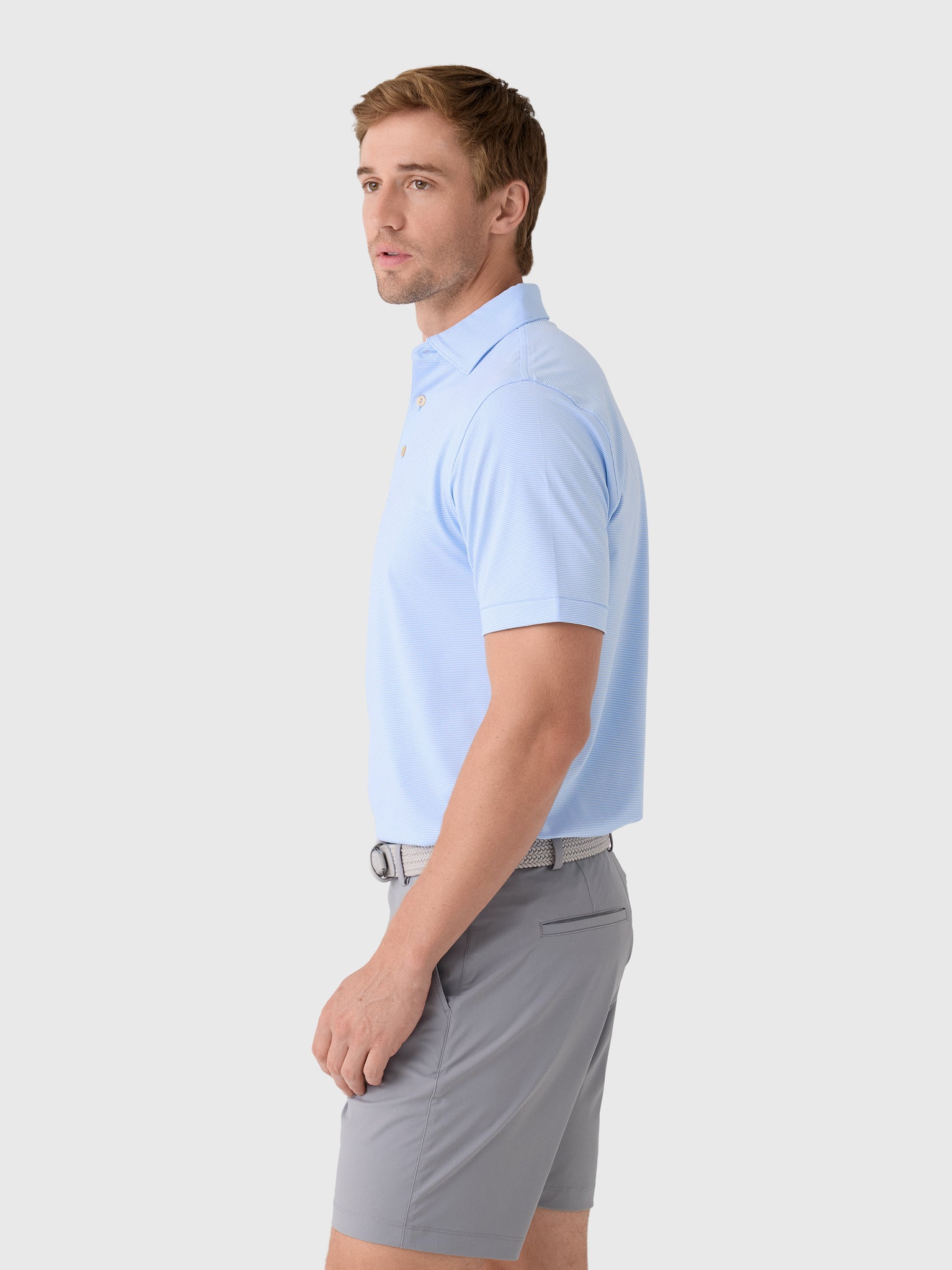 Peter Millar Crown Sport Men's Jubilee Stripe Performance Polo - Saint Bernard