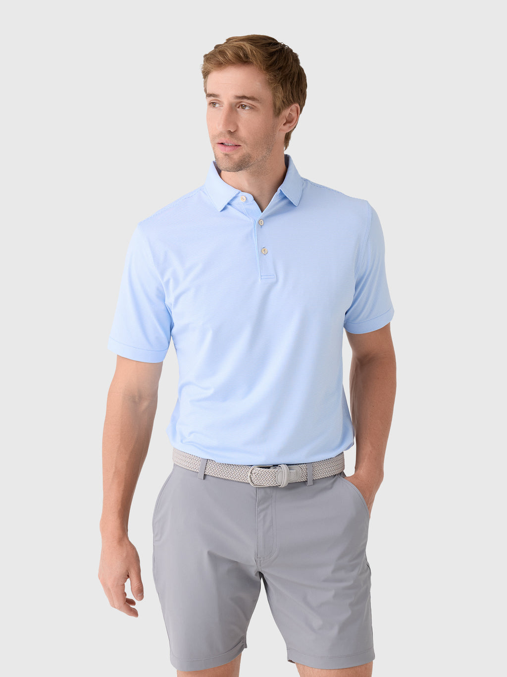 Peter Millar Crown Sport Men's Jubilee Stripe Performance Polo - Saint Bernard
