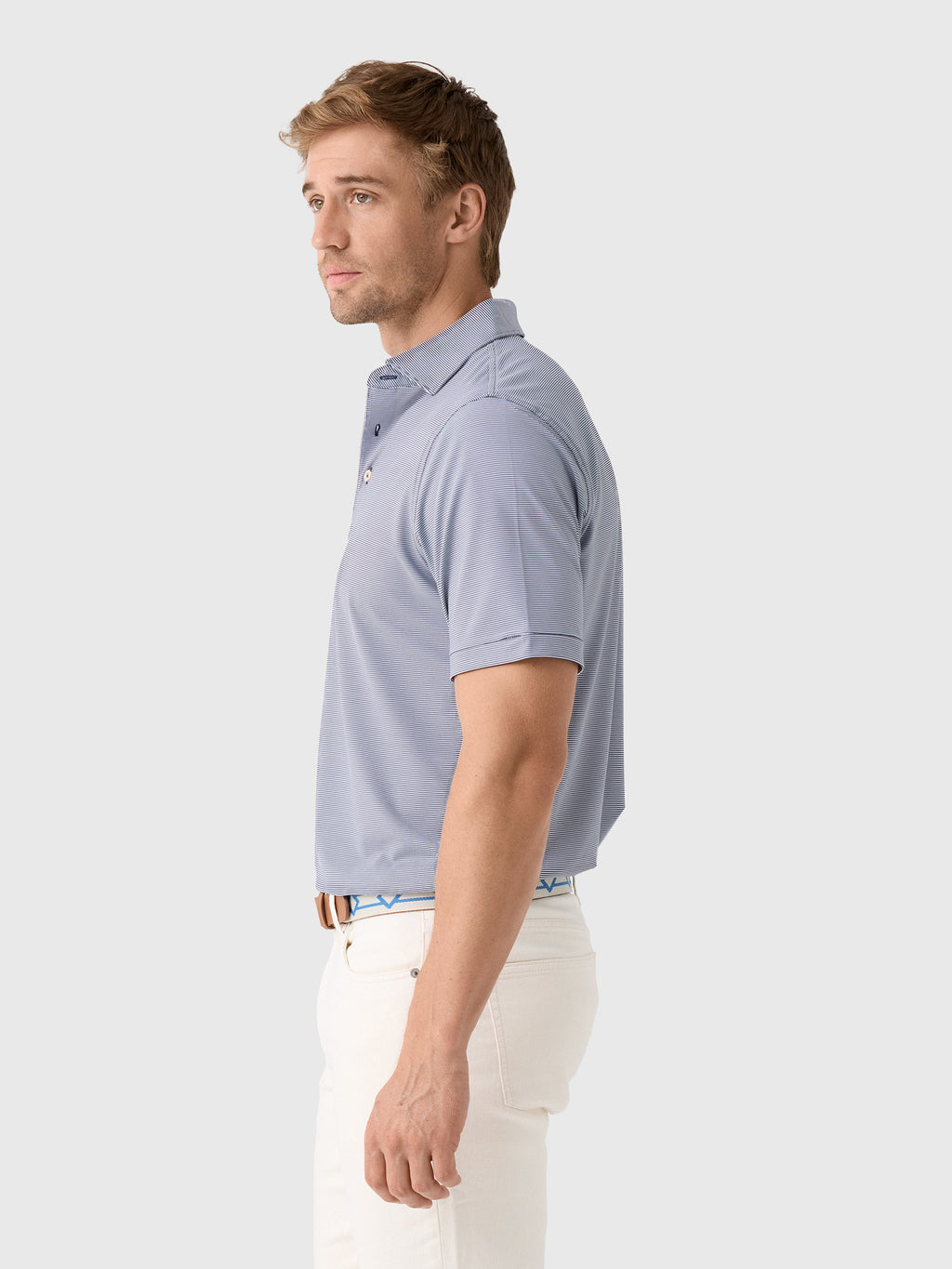 Peter Millar Crown Sport Men's Jubilee Stripe Performance Polo - Saint Bernard