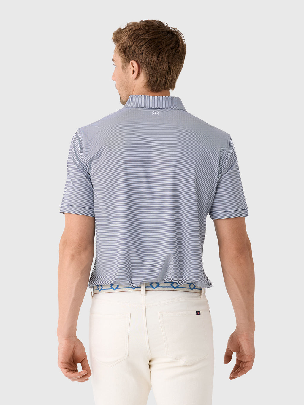 Peter Millar Crown Sport Men's Jubilee Stripe Performance Polo - Saint Bernard