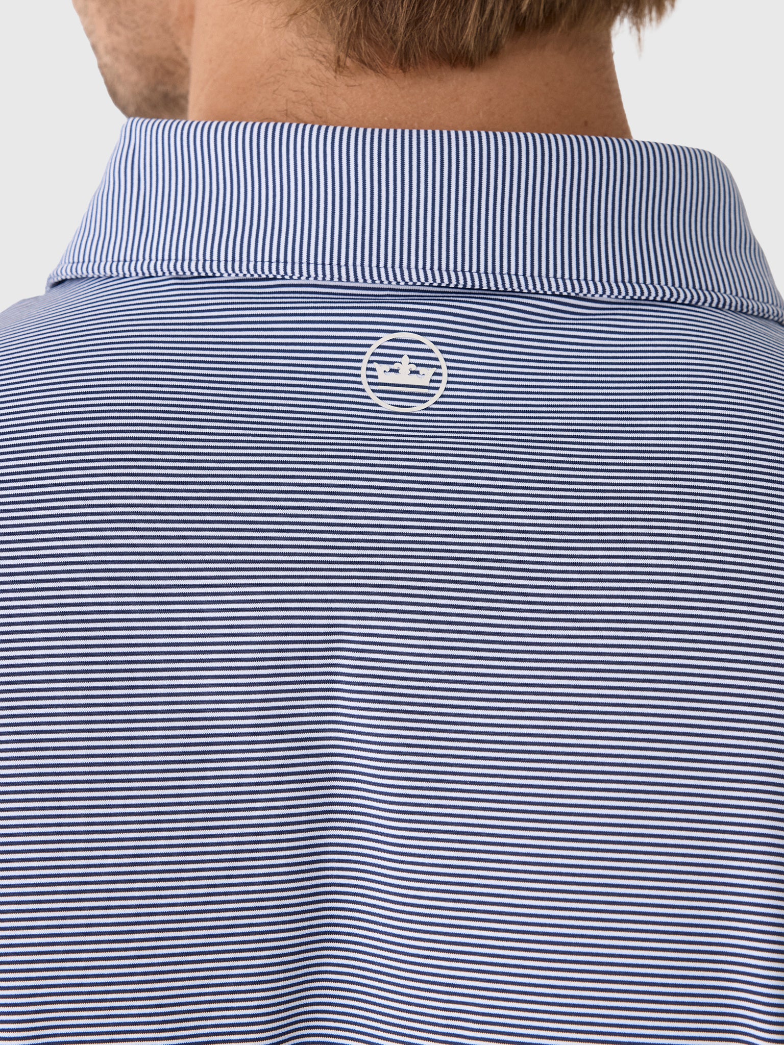 Peter Millar Crown Sport Men's Jubilee Stripe Performance Polo - Saint Bernard