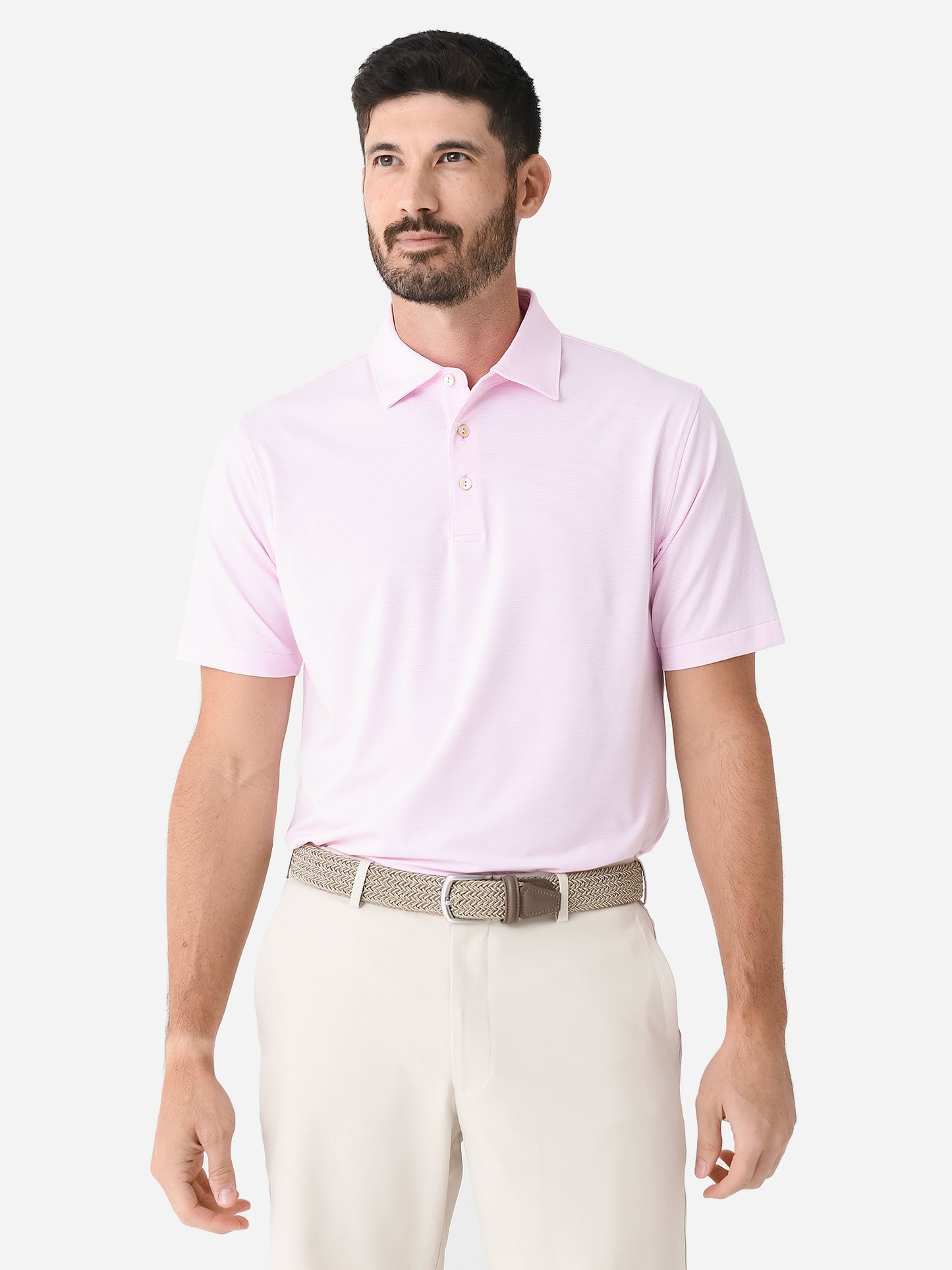 Peter Millar Crown Sport Men's Jubilee Stripe Performance Polo - Saint Bernard