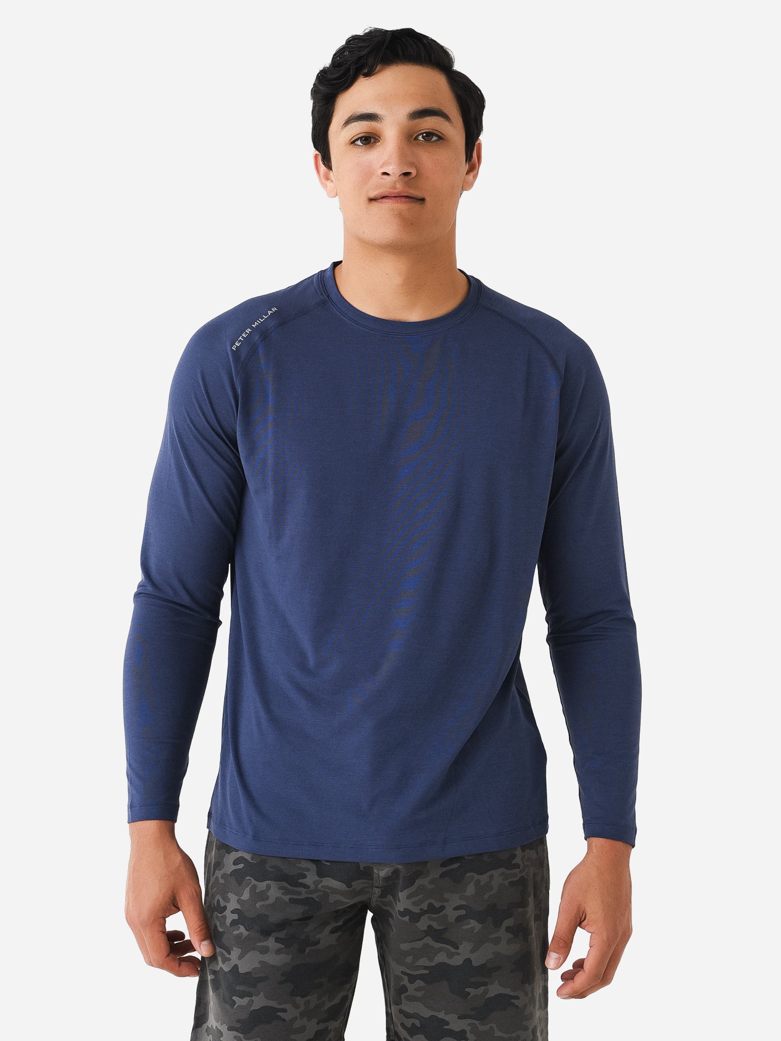 Peter Millar Active Men's Aurora Performance Long-Sleeve T-Shirt - Saint Bernard