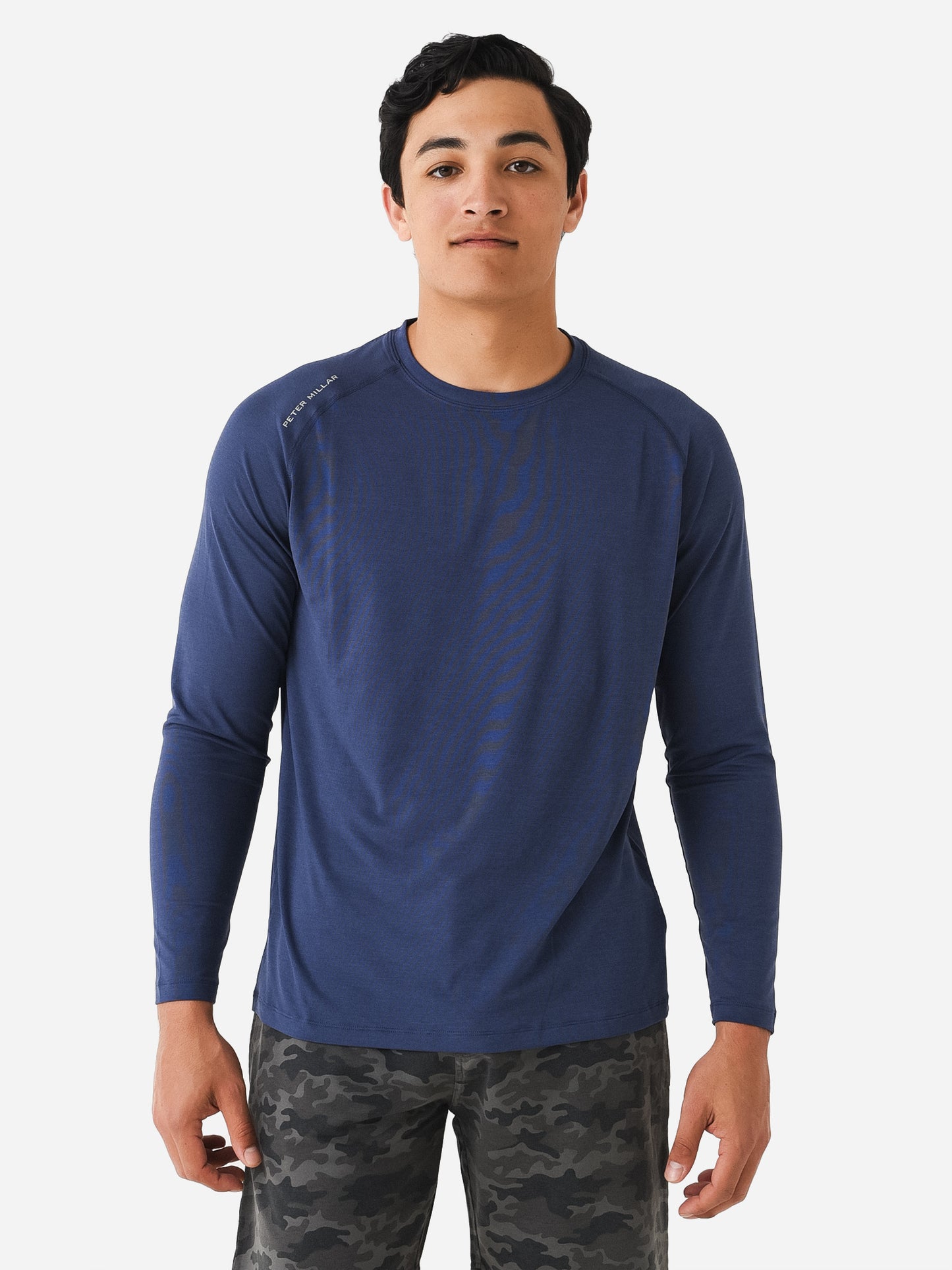 Peter Millar Active Men's Aurora Performance Long-Sleeve T-Shirt - Saint Bernard