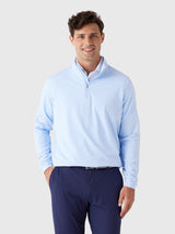 Peter Millar Crown Sport Men's Perth Sugar Stripe Performance Quarter-Zip - Saint Bernard
