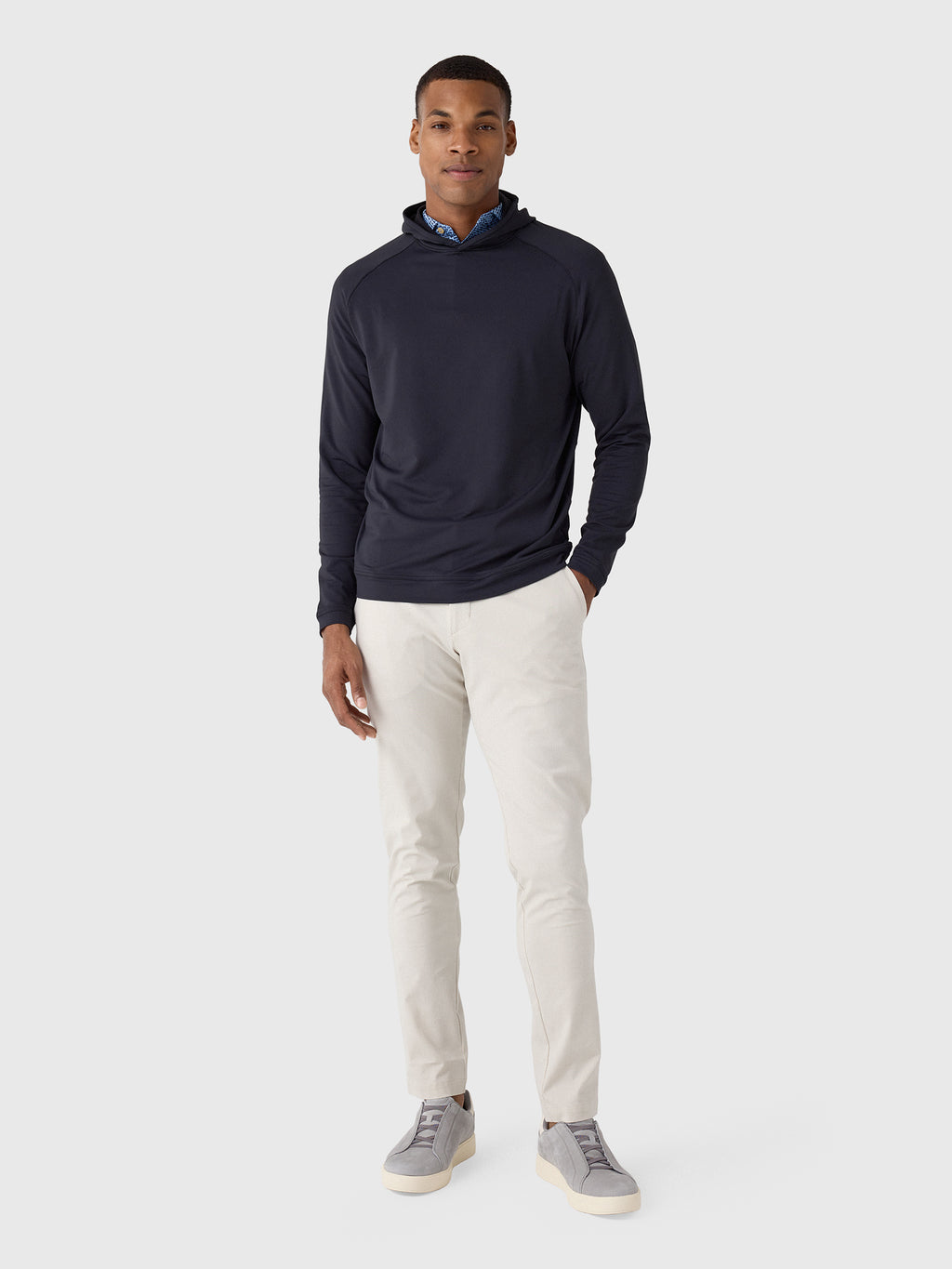 Peter Millar Crown Sport Men's Pine Performance Hoodie - Saint Bernard