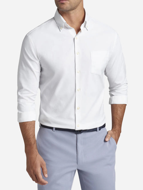 Peter Millar Crown Sport Men's Collins Performance Oxford Sport Shirt