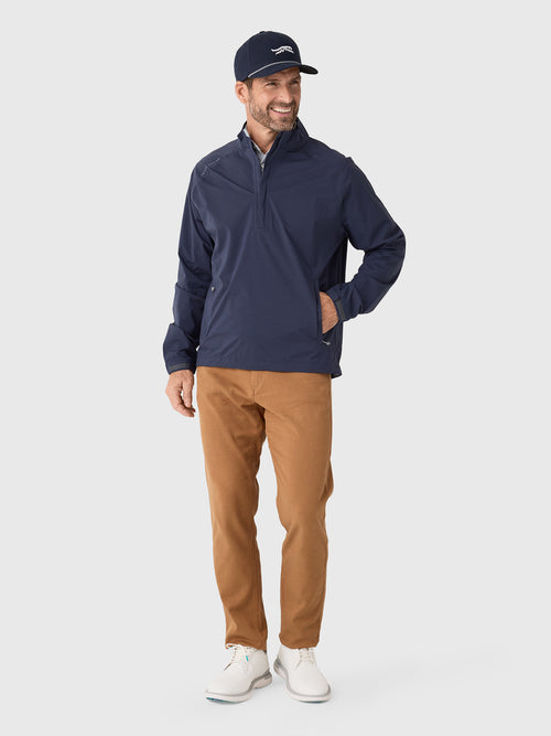 Peter Millar Crown Sport Men's Shield Half-Zip Rain Shell - Saint Bernard
