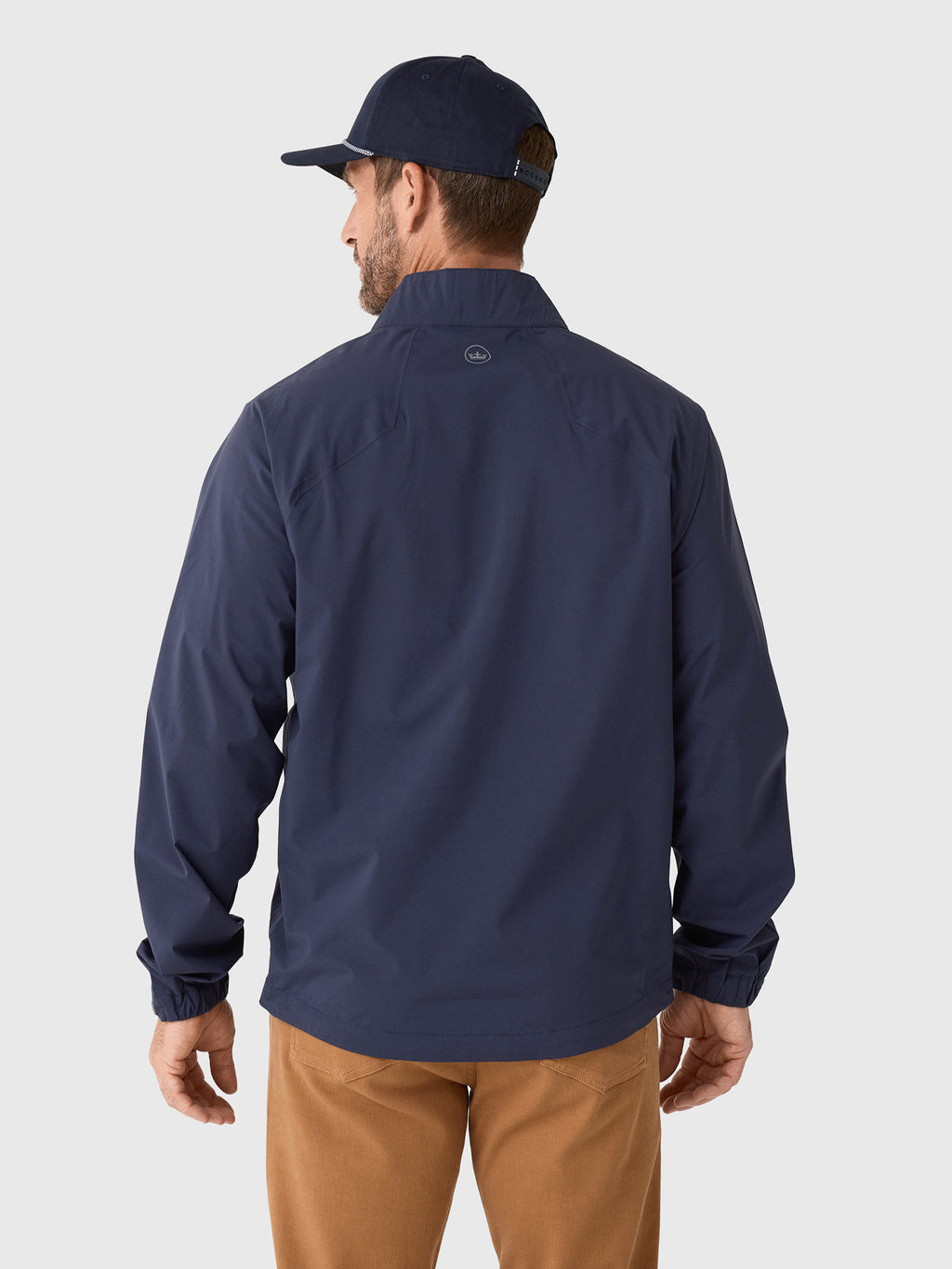 Peter Millar Crown Sport Men's Shield Half-Zip Rain Shell - Saint Bernard