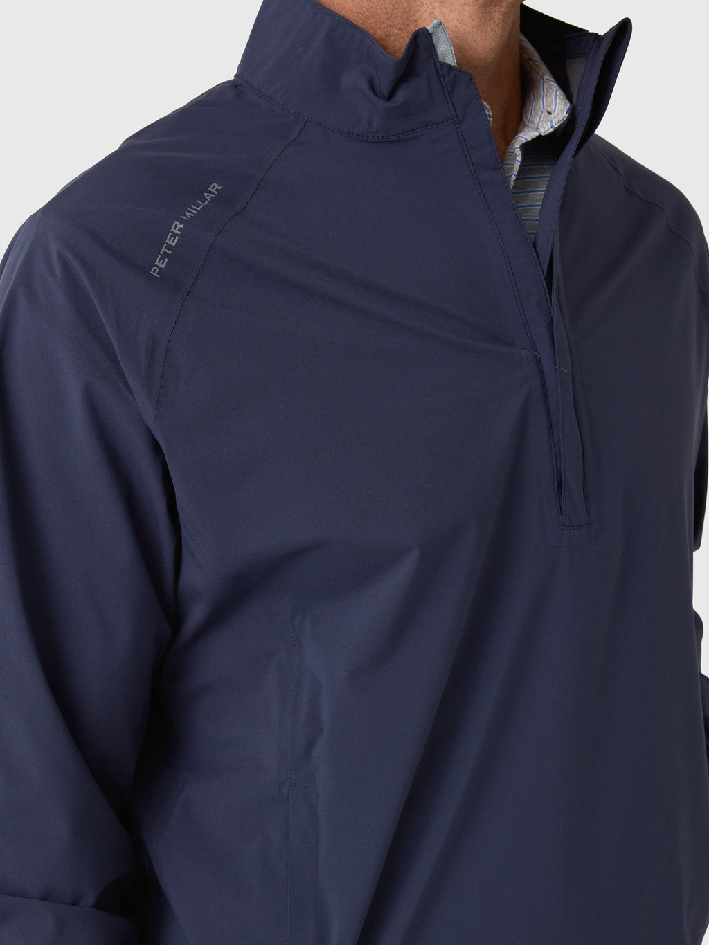 Peter Millar Crown Sport Men's Shield Half-Zip Rain Shell - Saint Bernard