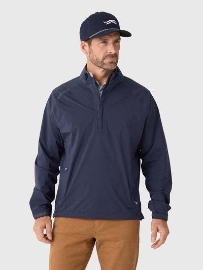 Peter Millar Crown Sport Men's Shield Half-Zip Rain Shell - Saint Bernard