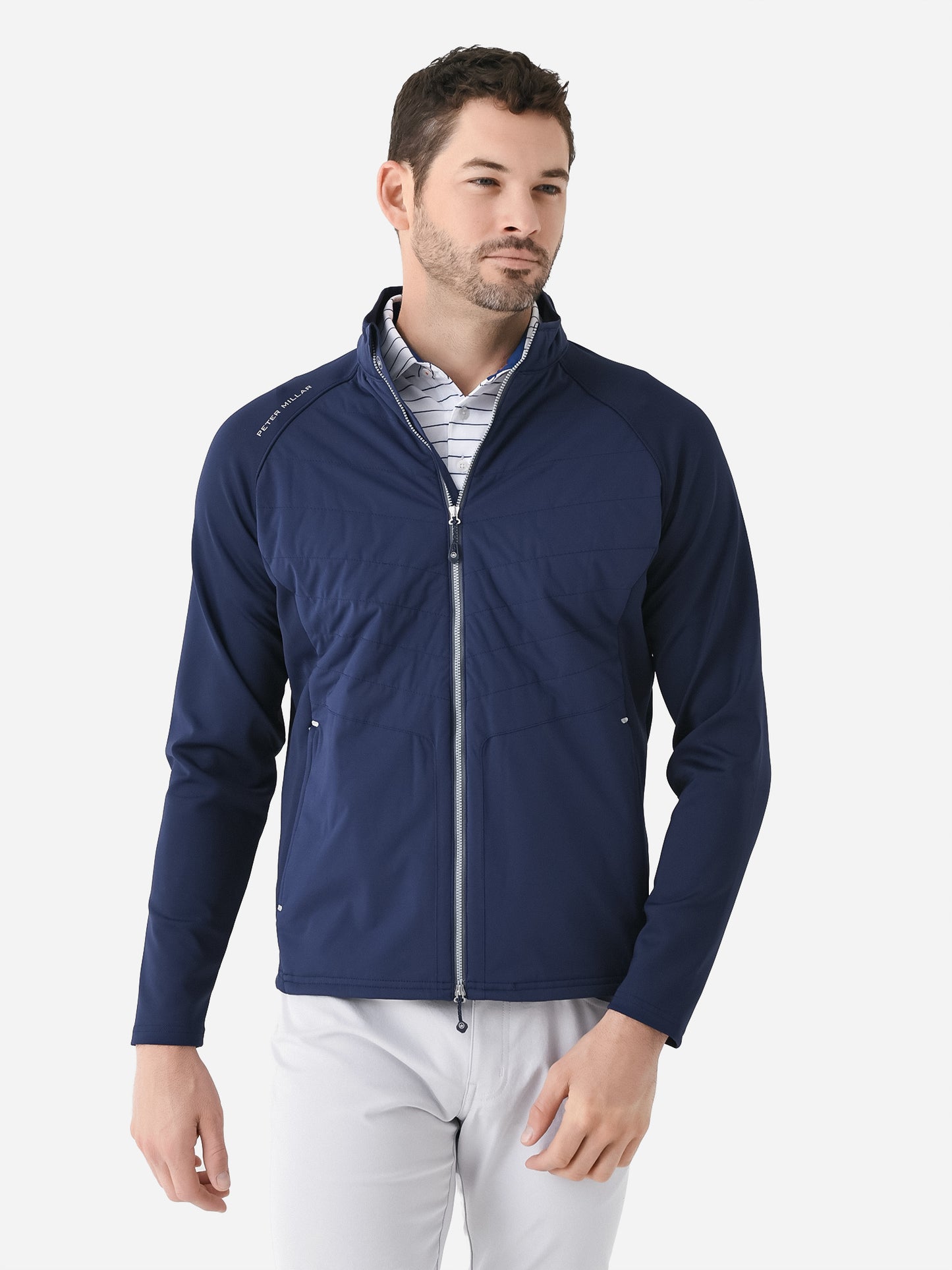 Peter Millar Crown Sport Men's Merge Elite Hybrid Jacket - Saint Bernard