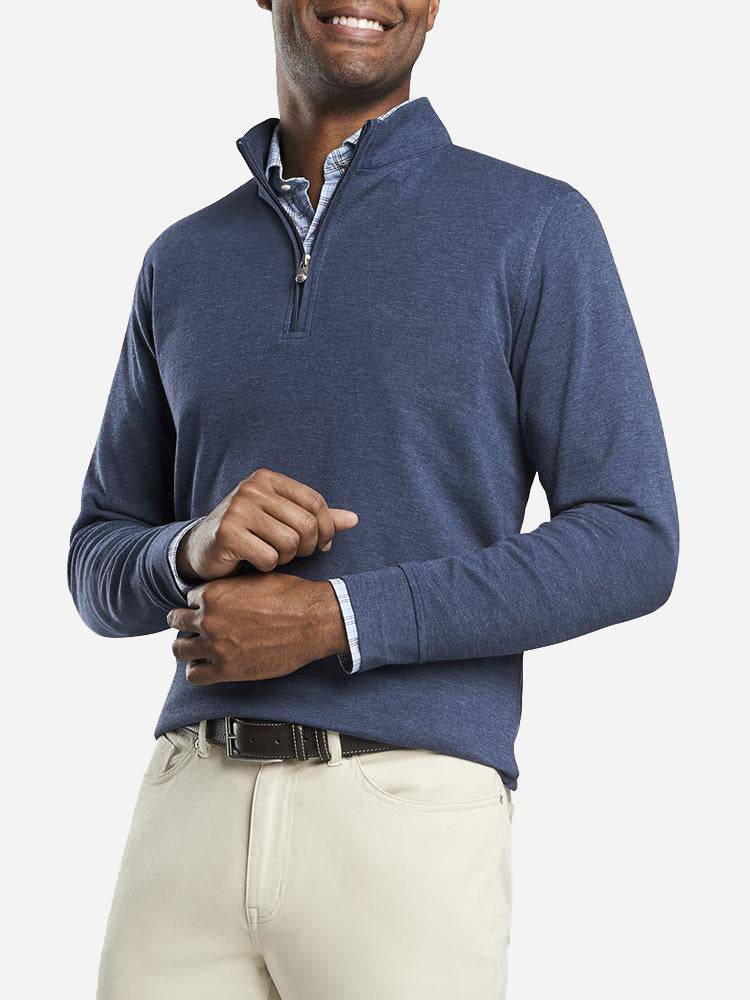 Peter Millar Men's Crown Comfort Interlock Quarter-Zip - Saint Bernard