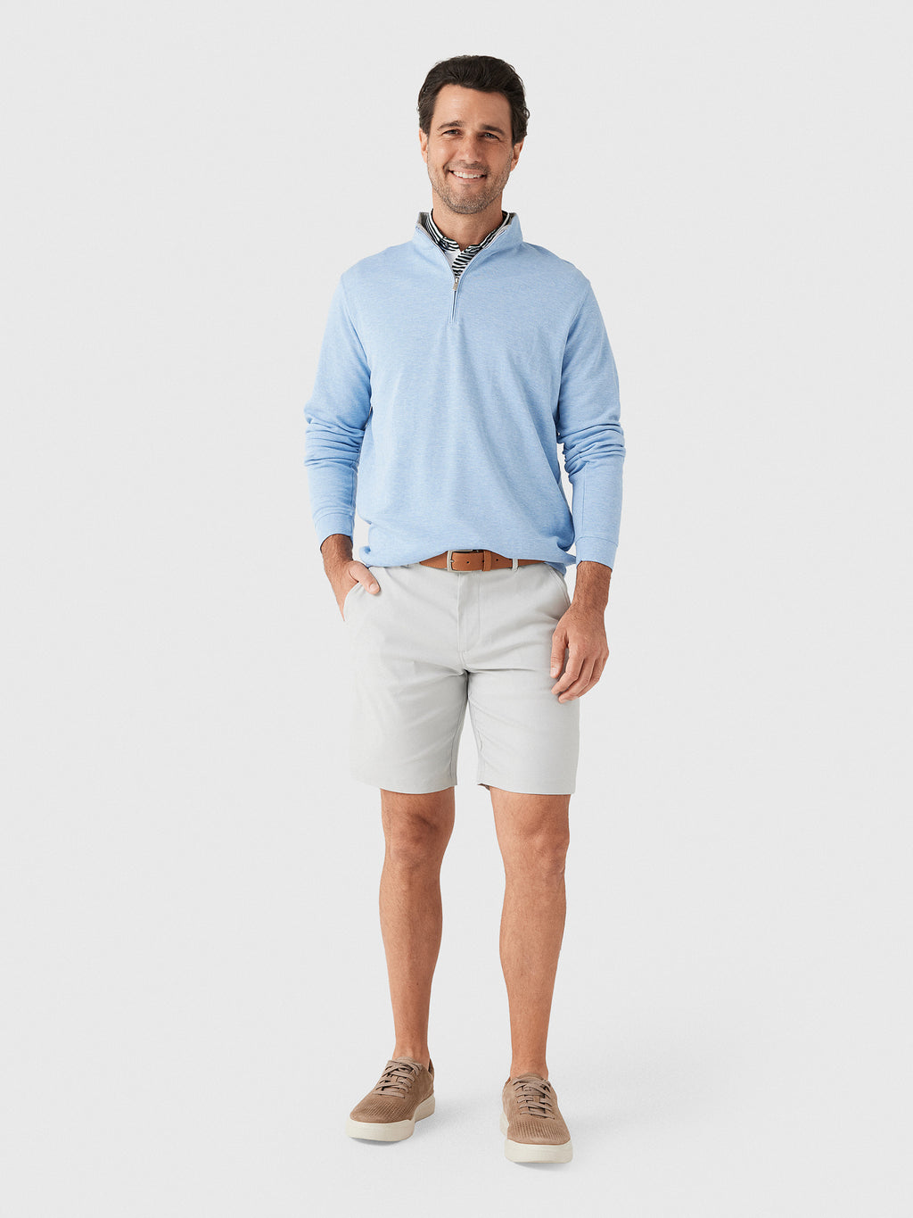Peter Millar Crown Men's Comfort Quarter-Zip - Saint Bernard