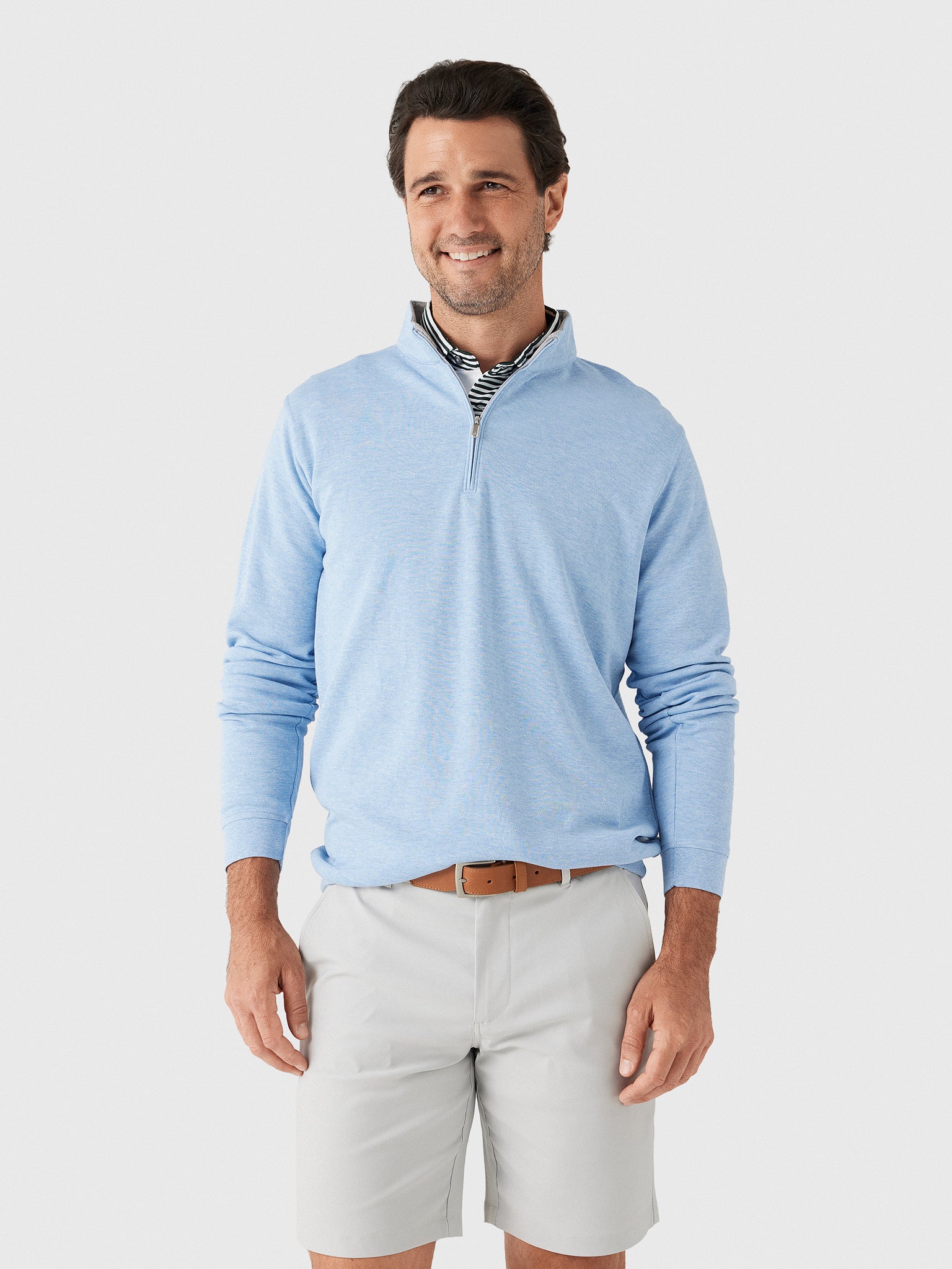 Peter Millar Crown Men's Comfort Quarter-Zip - Saint Bernard