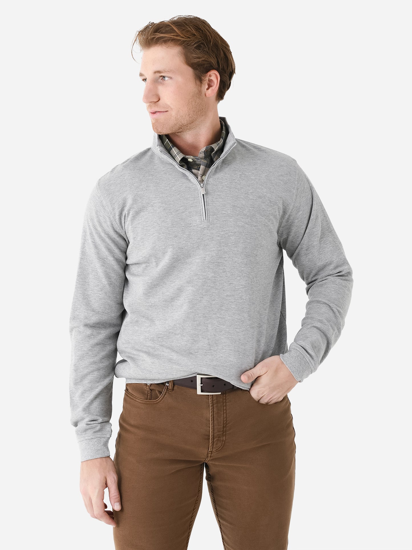 Peter Millar Crown Men's Comfort Quarter-Zip - Saint Bernard