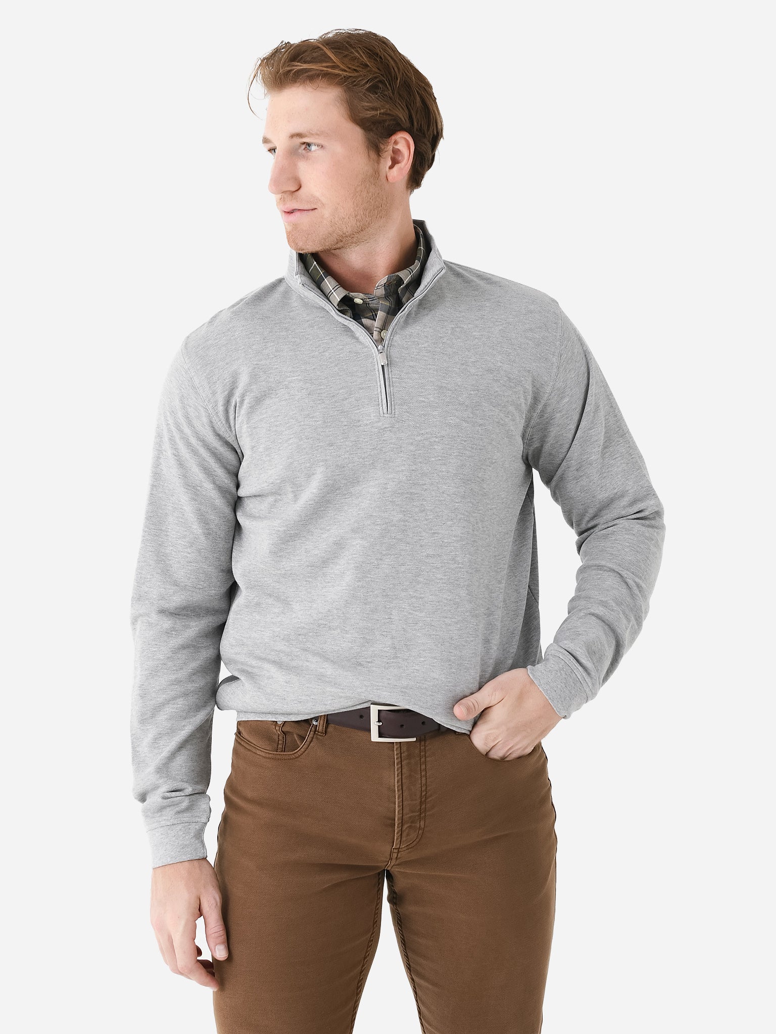 Peter Millar Crown Men's Comfort Quarter-Zip - Saint Bernard