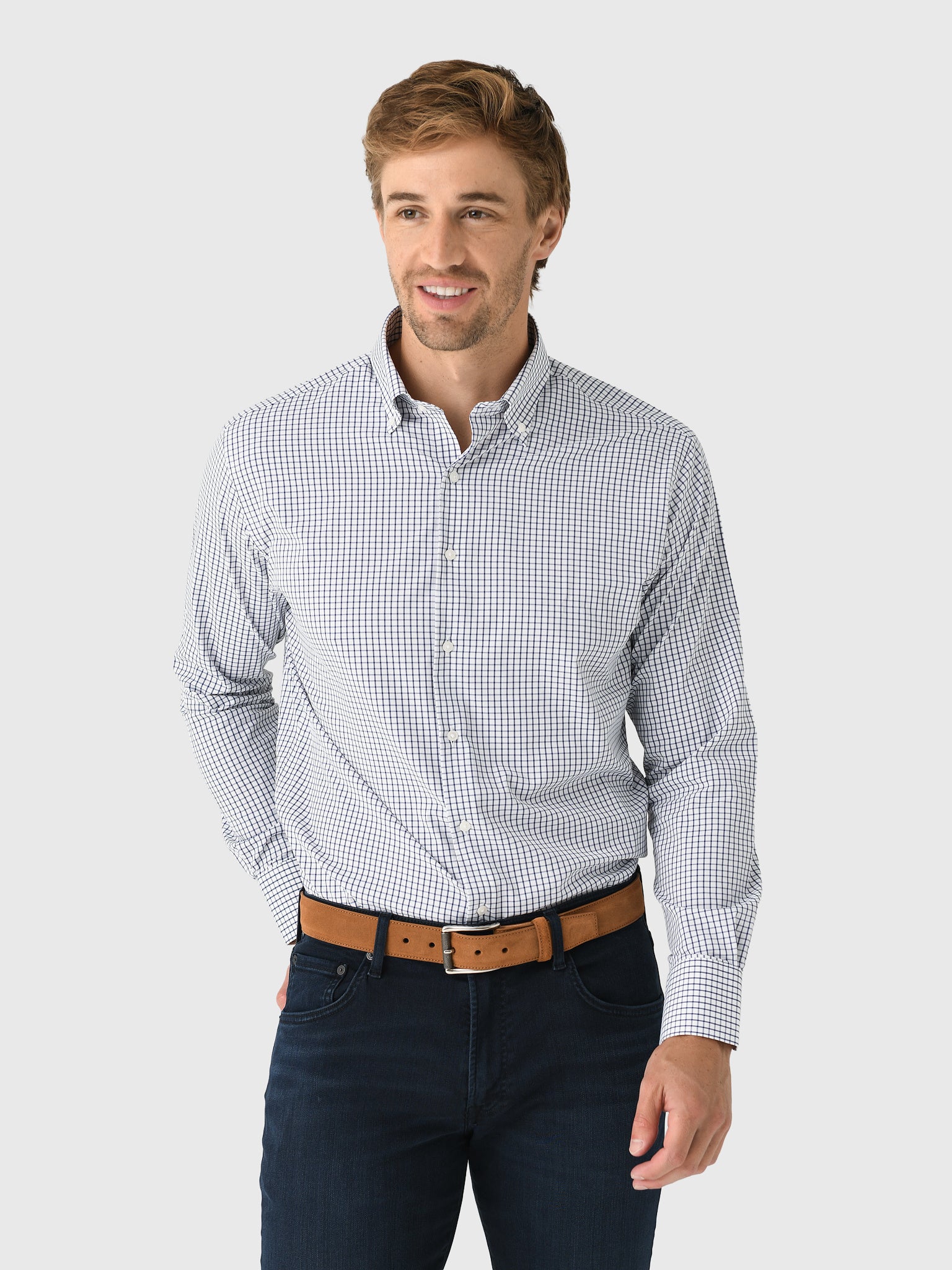 Peter Millar Crown Men's Hanford Performance Twill Sport Shirt - Saint Bernard
