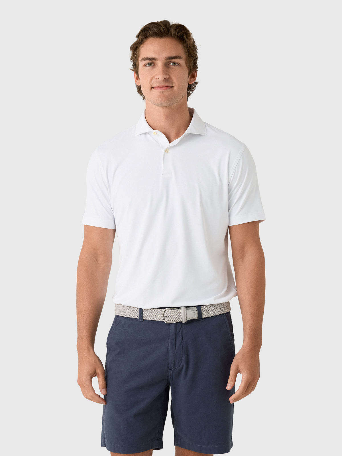 Peter Millar Crown Crafted Men's Solid Performance Jersey Polo - Saint Bernard