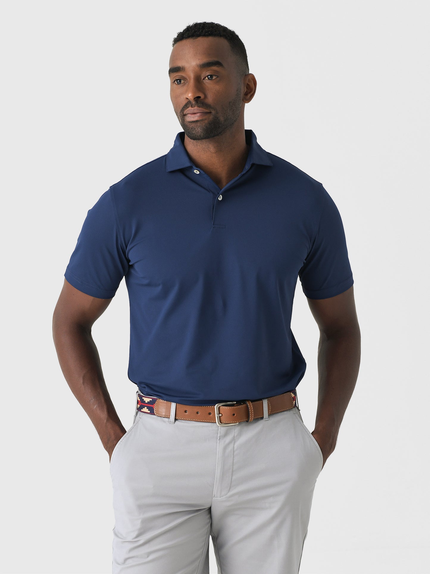 Peter Millar Crown Crafted Men's Soul Performance Mesh Polo - Saint Bernard