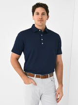 Peter Millar Crown Crafted Men's Soul Performance Mesh Polo - Saint Bernard