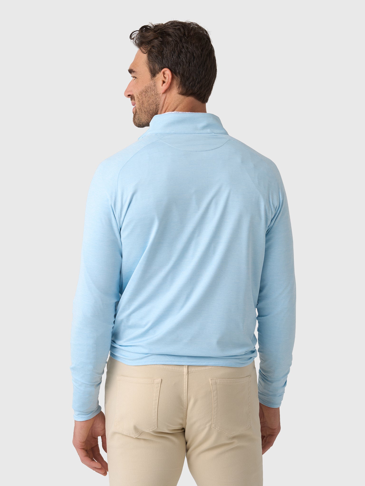 Peter Millar Crown Crafted Men's Stealth Performance Quarter-Zip - Saint Bernard
