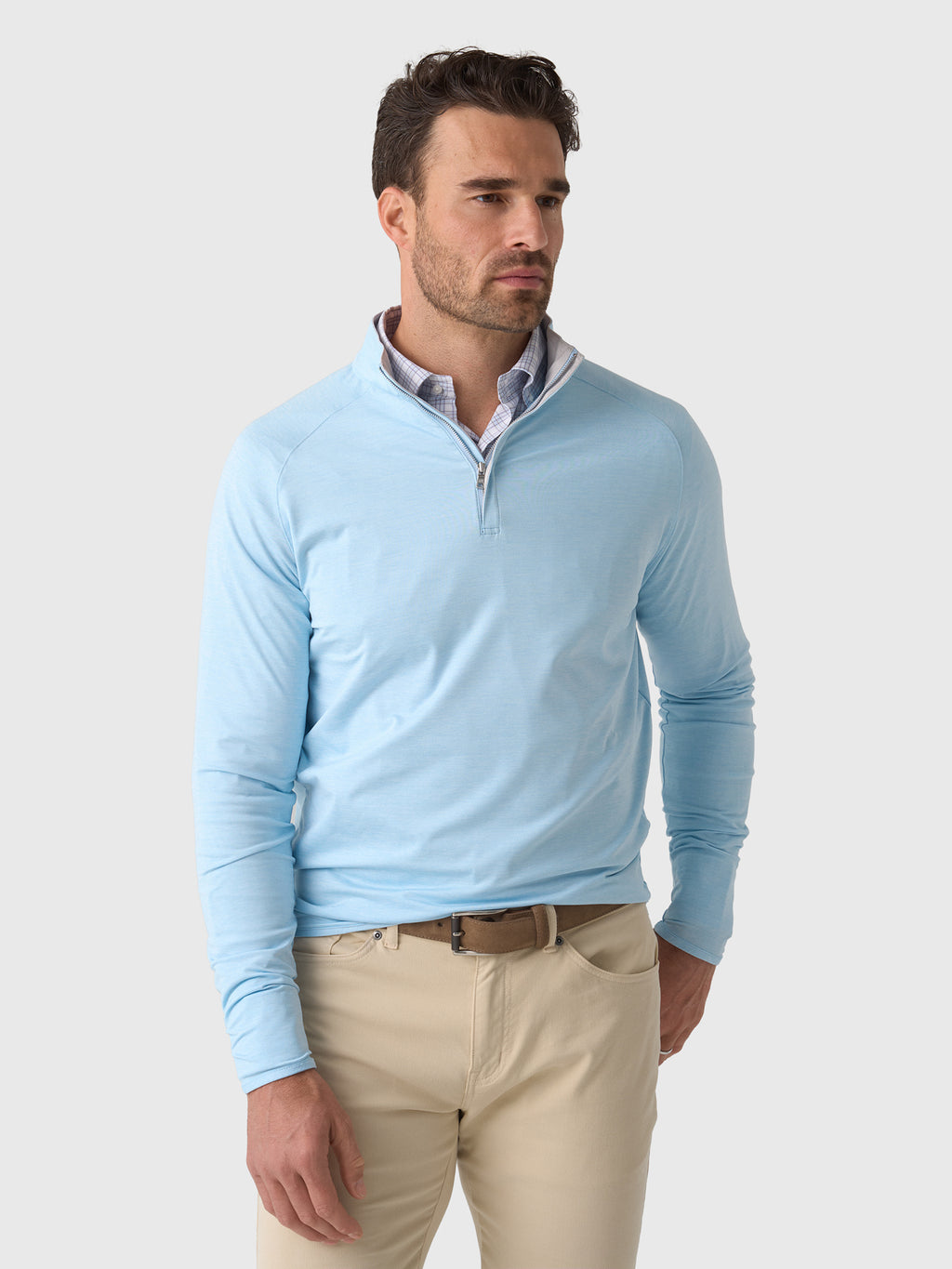 Peter Millar Crown Crafted Men's Stealth Performance Quarter-Zip - Saint Bernard