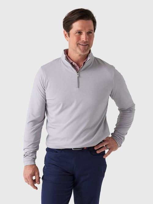 Peter Millar Crown Crafted Men's Albatross Cotton-Blend Piqué Quarter-Zip