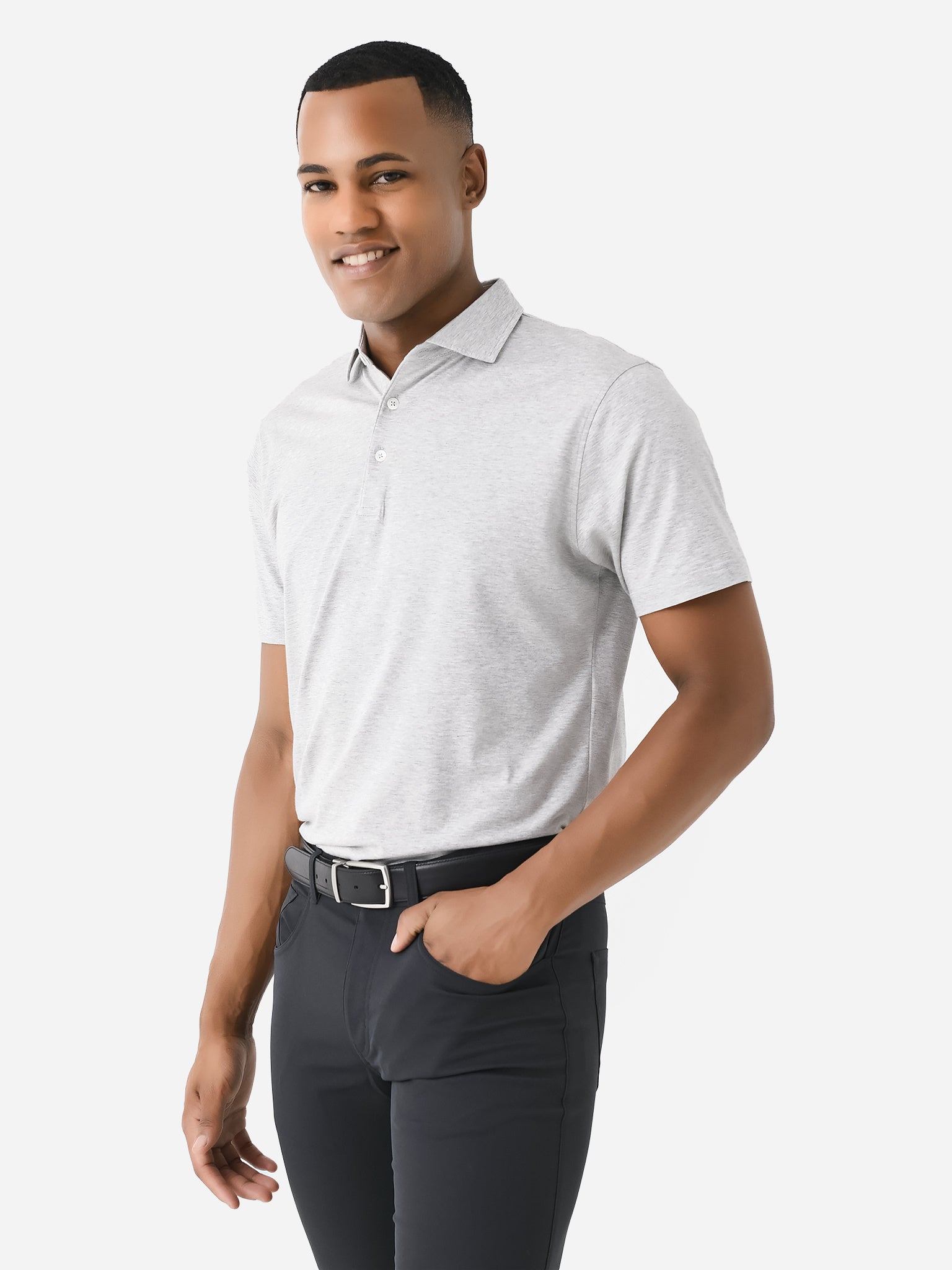 Peter Millar Crown Crafted Men's Excursionist Flex Polo - Saint Bernard
