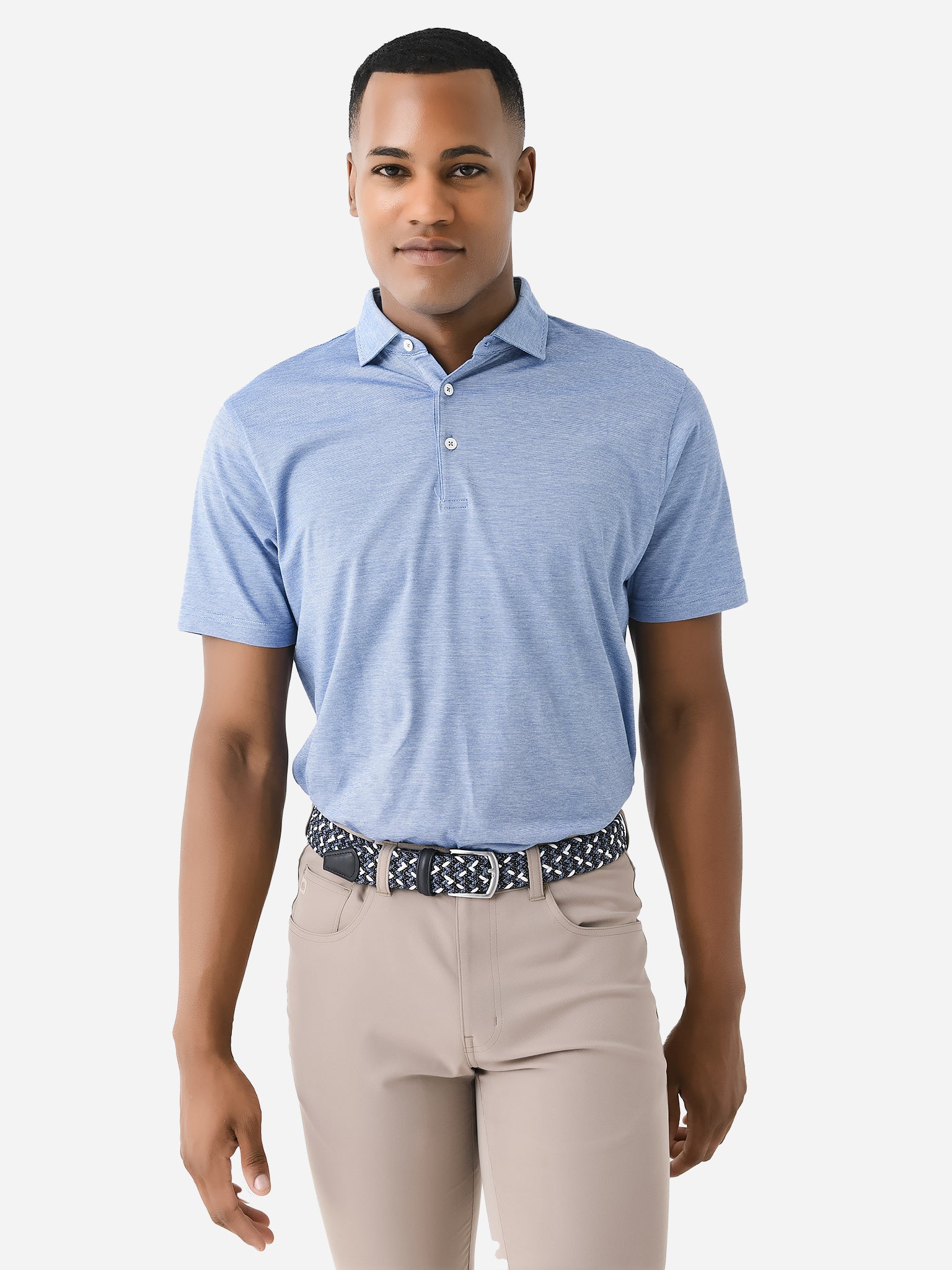 Peter Millar Crown Crafted Men's Excursionist Flex Polo - Saint Bernard