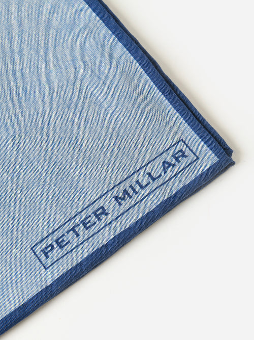 Peter Millar Crown Crafted Chambray Pocket Square