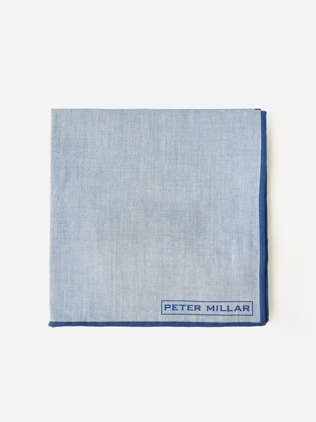 Peter Millar Crown Crafted Chambray Pocket Square - Saint Bernard