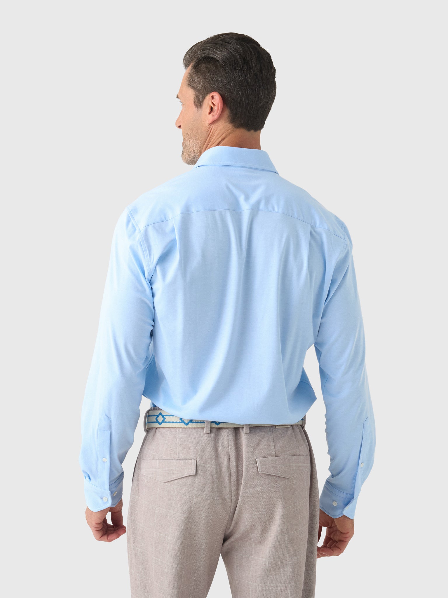 Peter Millar Crown Crafted Men's Excursionist Flex Solid Sport Shirt - Saint Bernard
