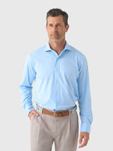Peter Millar Crown Crafted Men's Excursionist Flex Solid Sport Shirt - Saint Bernard
