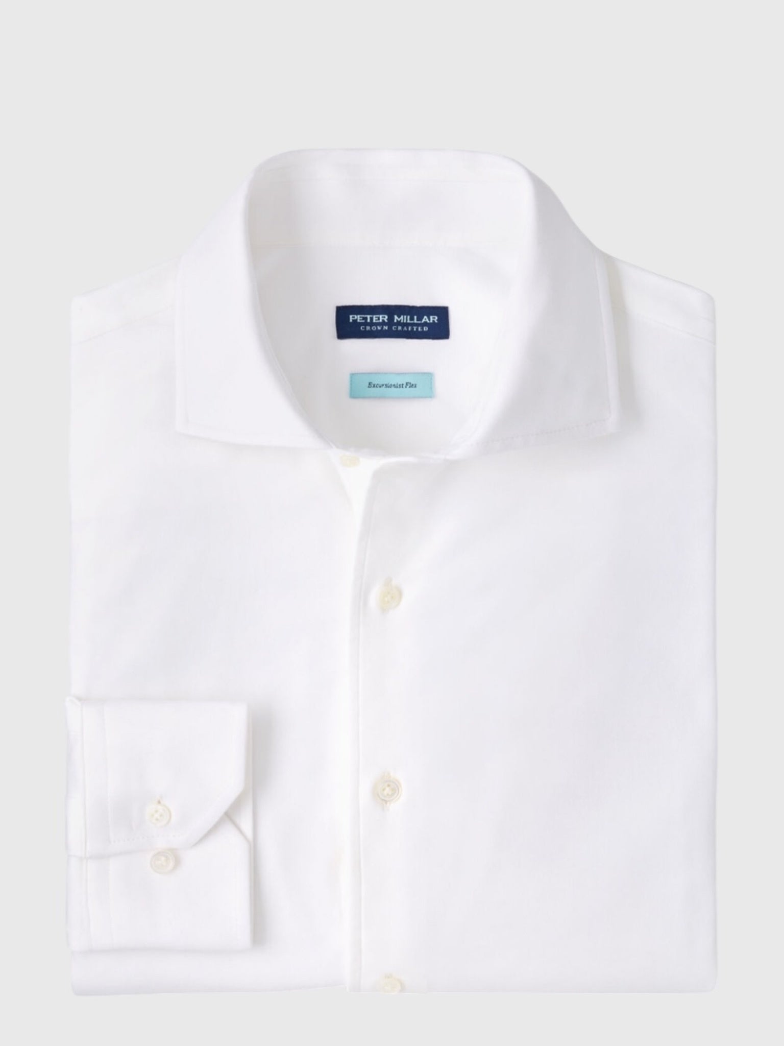 Peter Millar Crown Crafted Men's Excursionist Flex Solid Sport Shirt - Saint Bernard