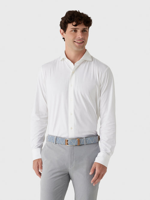 Peter Millar Crown Crafted Men's Excursionist Flex Solid Sport Shirt