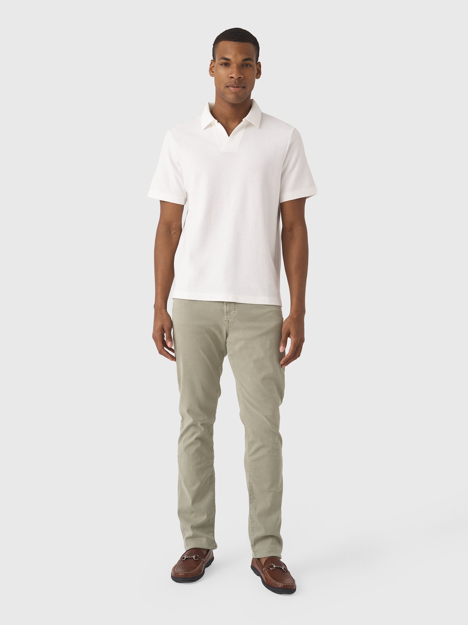 Frame Men's Jacquard Polo - Saint Bernard