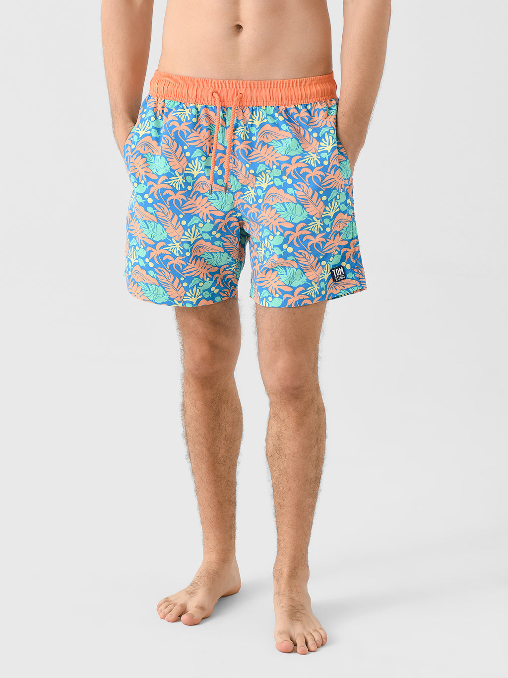 Tom + Teddy Men's Botanical Swim Trunk - Saint Bernard
