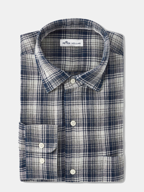 Peter Millar Mountainside Men's Hamilton Doublecloth Cotton Sport Shirt