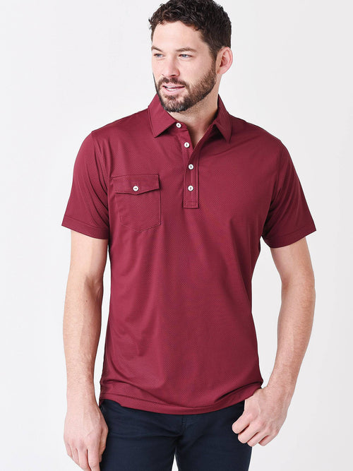 Peter Millar Crown Crafted Men's Blues Performance Jersey Polo