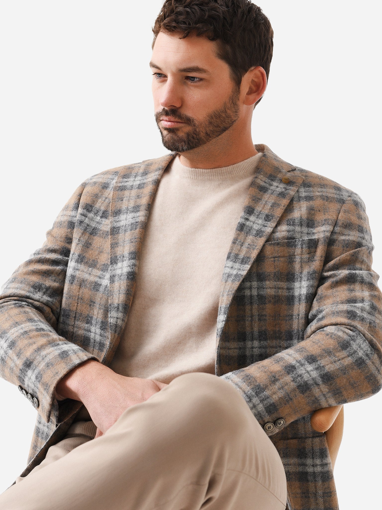 Peter Millar Crown Crafted Men's Winter Excursionist Horizon Blazer - Saint Bernard