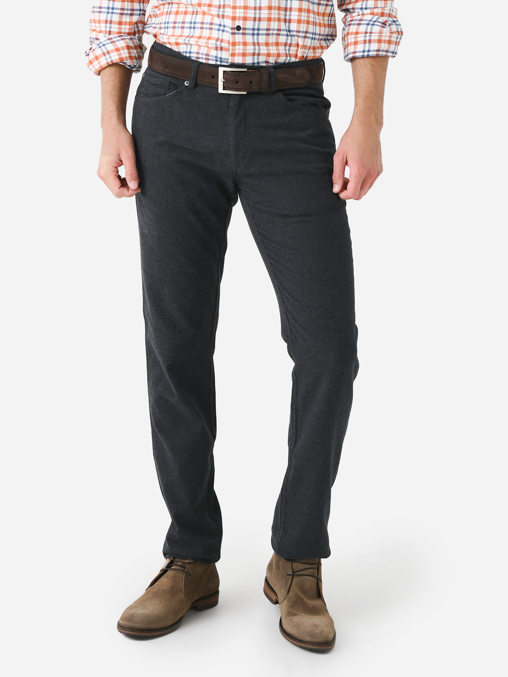 Peter Millar Crown Men's Mountainside Flannel Five-Pocket Pant - Saint Bernard